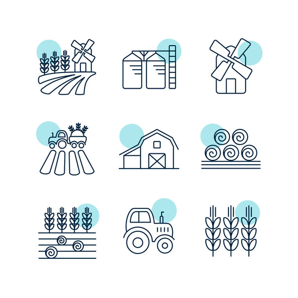 Farm Field isolated icon. Agriculture sign. Graph symbol for your web site design, logo, app, UI. Vector illustration, EPS10 - Vector, Image