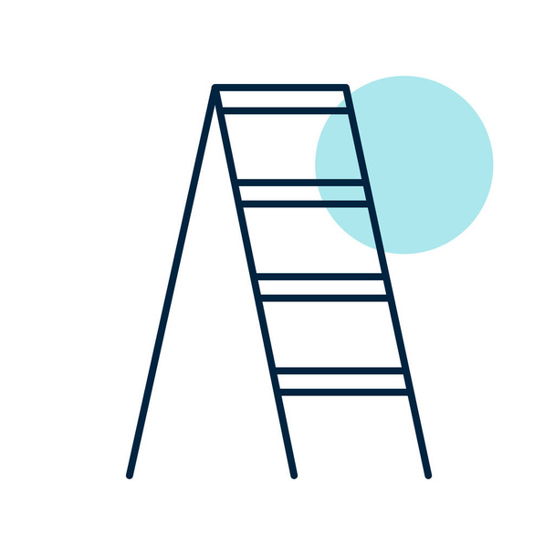 Садовая лестница, лестница изолированная векторная икона. Графический символ для сельского хозяйства, сада и растений дизайн веб-сайта и приложений, логотип, приложение, пользовательский интерфейс - Вектор,изображение