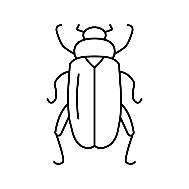 gusano insecto línea icono vector ilustración - Vector, imagen