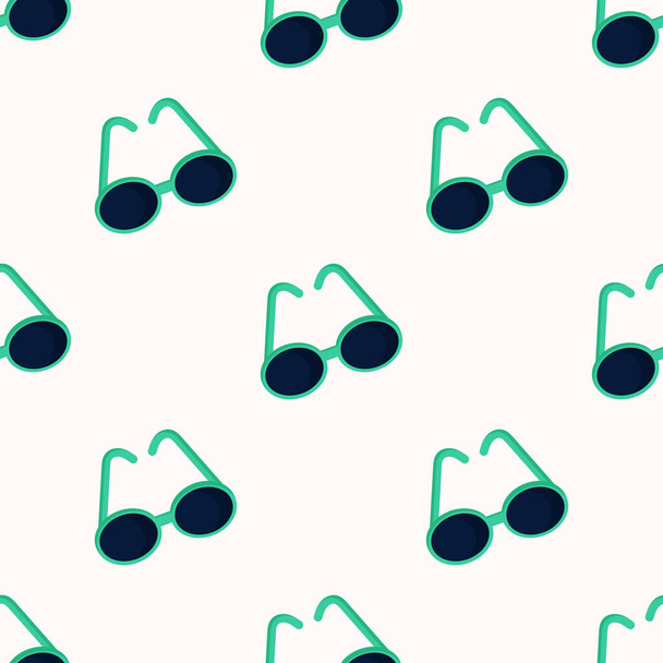 Green glasses pattern for use in web design - Вектор,изображение