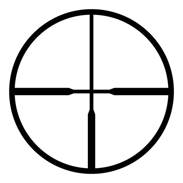 Celowanie w siatkę płaska ikona izolowana na białym tle - Wektor, obraz