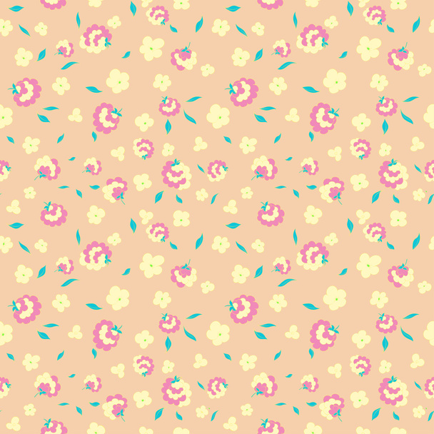 Textile flowers pattern - Vector, Image