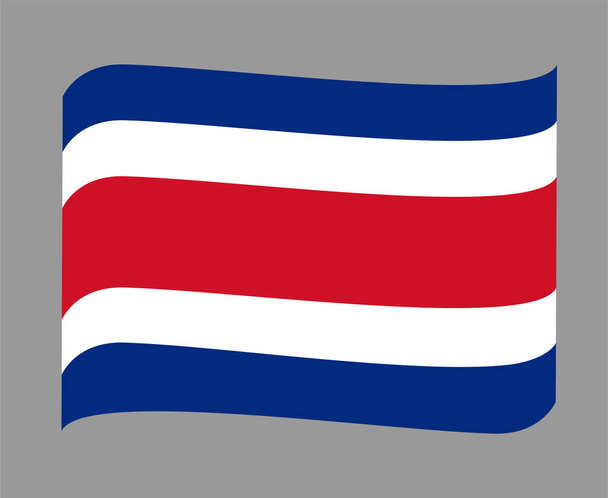 Kostarika vlajka Národní Severní Amerika Emblem stuha ikona vektor ilustrace Abstraktní design element - Vektor, obrázek