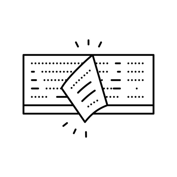 ícone de linha de capa de teclado ilustração vetorial - Vetor, Imagem