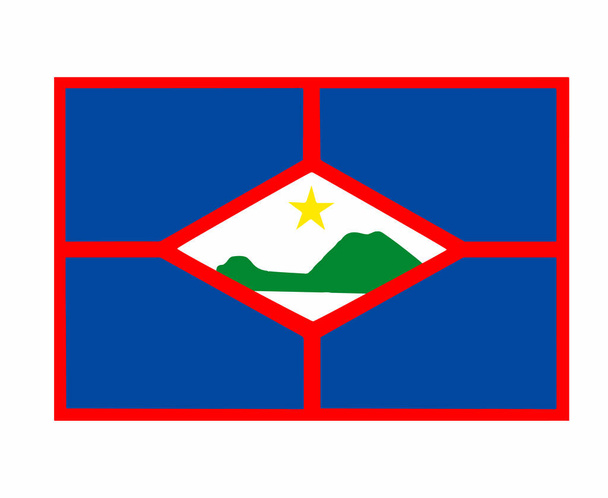 Sint Eustatius Flagge National Nordamerika Emblem Symbol Ikone Vektor Illustration Abstraktes Design Element - Vektor, Bild