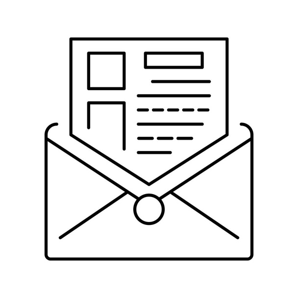 E- posta raporu satırı vektör illüstrasyonu gönderiliyor - Vektör, Görsel
