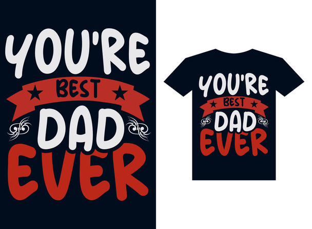 Typography T shirt design father's day - Vector, Image