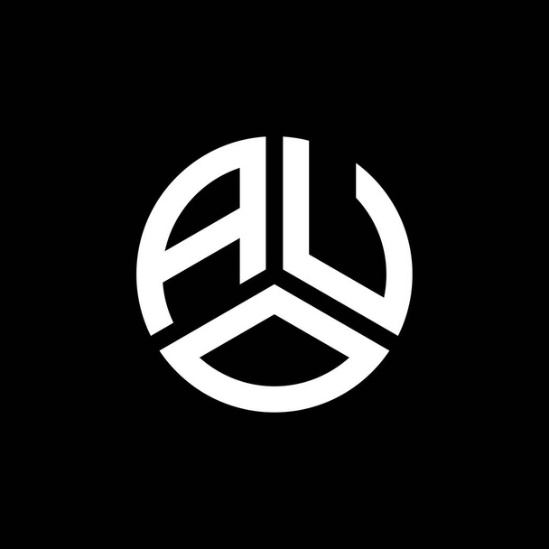 Návrh loga AUO na bílém pozadí. Autorské iniciály konceptu písmen AUO. Návrh dopisu AUO. - Vektor, obrázek