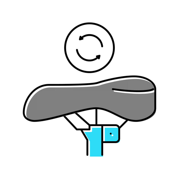 illustration vectorielle d'icône de couleur de réglage de siège de vélo - Vecteur, image