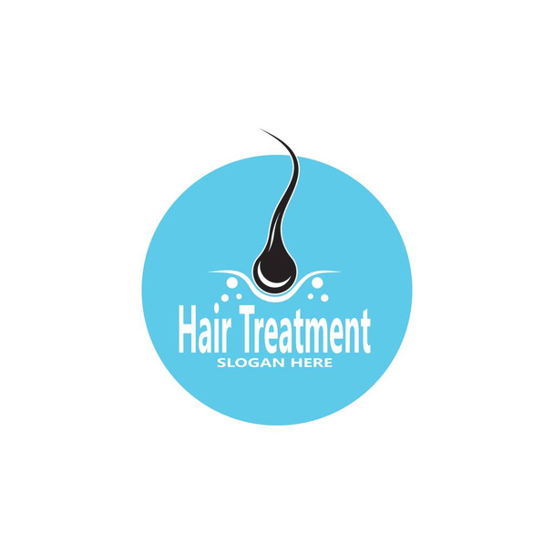 Hair treatment logo vector illustration - Vector, Image