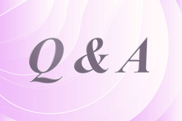 Znak pisma ręcznego Q i A Podejście biznesowe, w którym osoba zadaje pytania, a inny, aby odpowiedzieć na nie Line Illustrated tła z różnych kształtów i kolorów. - Zdjęcie, obraz