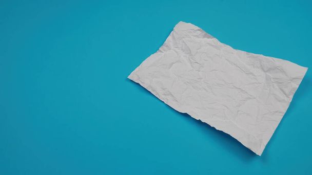 Crumpled white paper background texture, Paper texture. White sheet of paper. - Foto, Bild