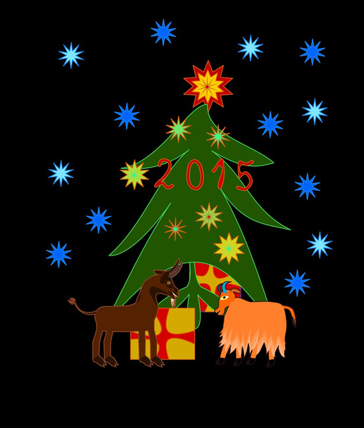kozy obchodzi Boże Narodzenie i nowy rok - Wektor, obraz