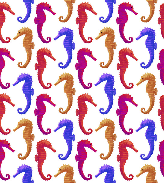 seamless pattern with fish. vector illustration - Вектор,изображение