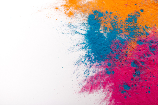 abstract spray powder background. Colorful powder explosion on white background. A colored cloud. Colorful dust explodes. Holi paint. - Valokuva, kuva