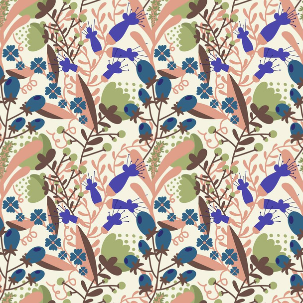 Simple floral seamless pattern with flowers for fabrics and cards and linens and kids and wrapping paper - Valokuva, kuva