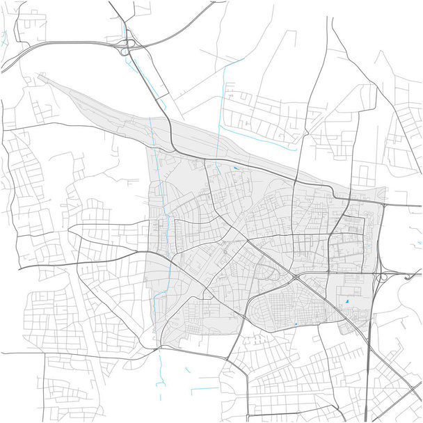 Moosach, München, Németország nagy részletességű vektortérképe - Vektor, kép