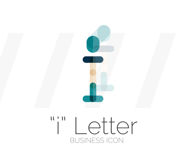 I letter logo, minimal line design - Vector, Image
