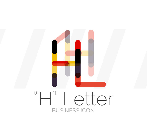 Логотип буквы Н, минимальный дизайн линии
 - Вектор,изображение