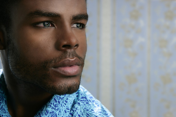 African american cute black young man portrait - 写真・画像