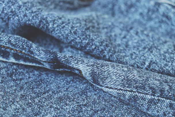 Blauwe jeans achtergrond of textuur vintage kleur - Foto, afbeelding