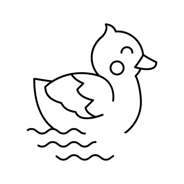 bathtub toys line icon vector illustration - Vector, Image