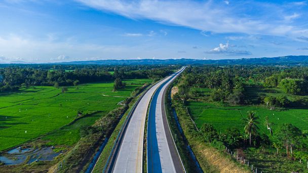 Aerial view of Sigli Banda Aceh (Sibanceh) Toll Road, Aceh, Indonesia. - Фото, зображення