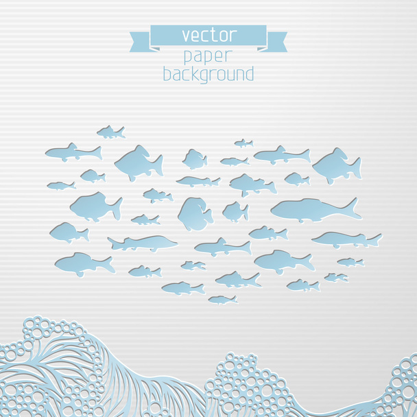 Sea paper background - Vektor, kép