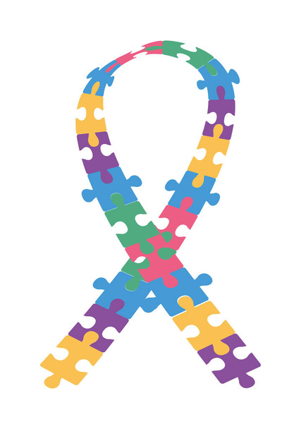 puzzle ribbon campaign - Vektor, obrázek