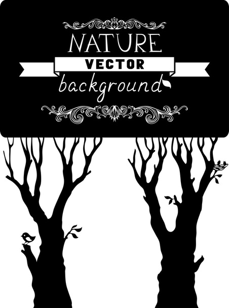 Trees silhouettes - Vektor, kép