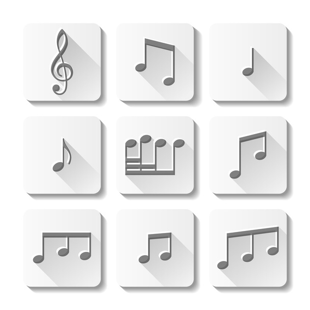 Music buttons. - Vector, Imagen