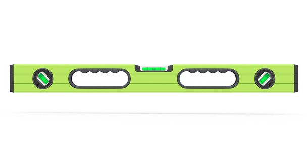 Building spirit level tool on white background. 3d render and illustration of tool for repair and building - Foto, Bild