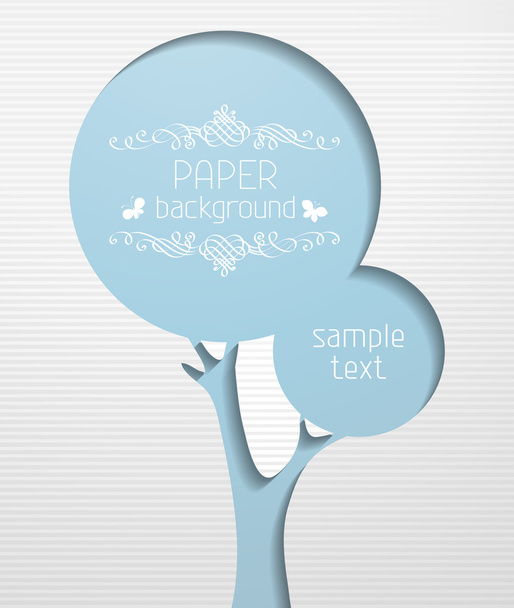 Paper tree background. - Vector, Image