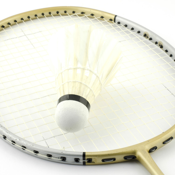 badminton isolated on white - Photo, Image