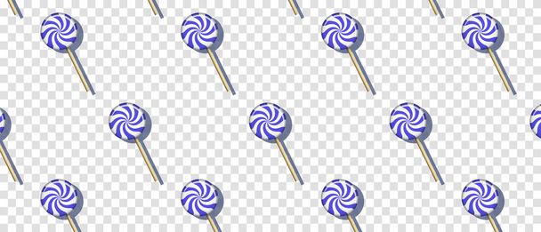 Purple lollipop candy isolated background. Vector illustration - Vector, Image