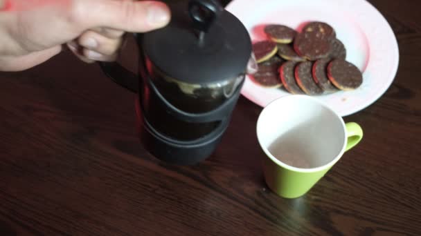 Brewed Coffee And Snacks - Footage, Video