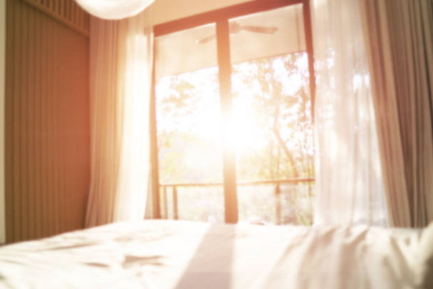 Blurred of bedroom relaxation lifestyle at holiday - Valokuva, kuva