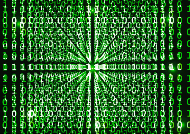 Binary code in abstract background - Vector, Image
