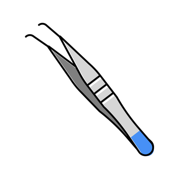 pince à épiler outil médical icône couleur illustration vectorielle - Vecteur, image