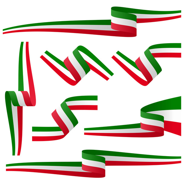 kokoelma Italian valtion lippu bannerit
 - Vektori, kuva