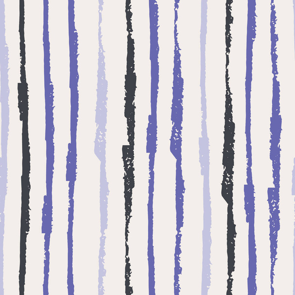 Patrón de repetición sin costuras con rayas multicolores dibujadas a mano con bordes irregulares - Vector, Imagen