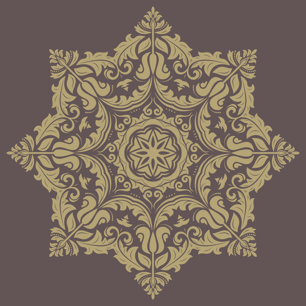 Orient vector ornamental round lace - Vector, Image