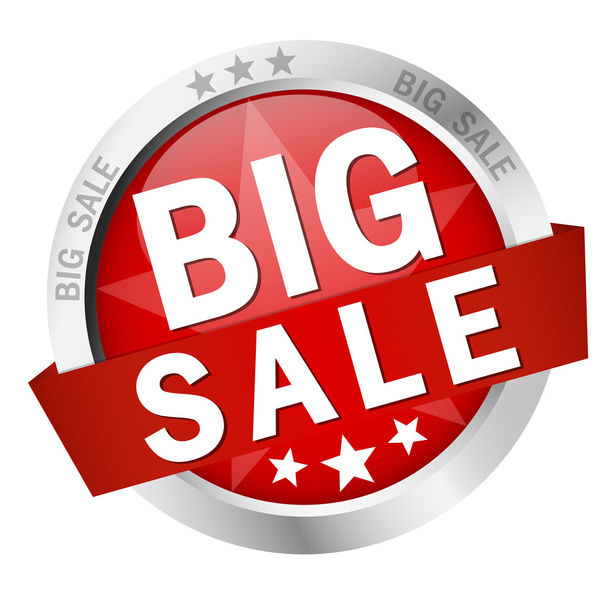 Button - big sale - Вектор,изображение