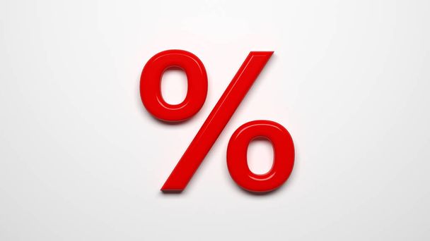 pourcentage de vente symbole en face de fond - Illustration 3D - Photo, image
