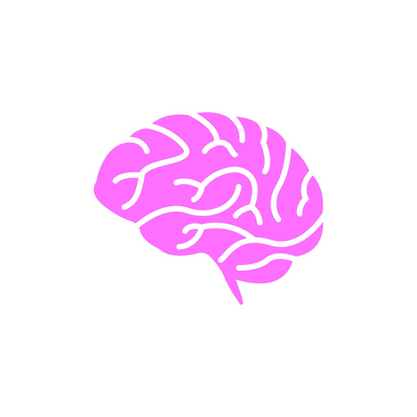 Brain icon design template vector isolated illustration - Vector, Image