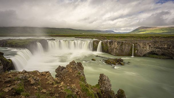 beautiful waterfall in iceland - Fotó, kép