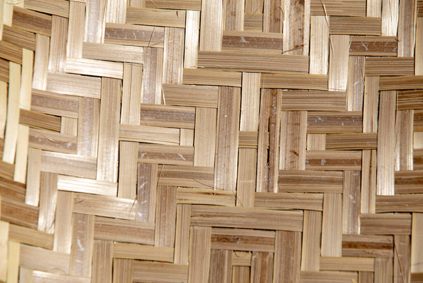 Trenza brasileña: primer plano de la textura del tamiz de bambú
 - Foto, Imagen
