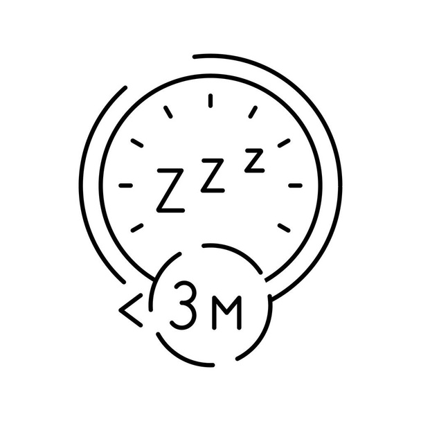 short term insomnia line icon vector illustration - Wektor, obraz