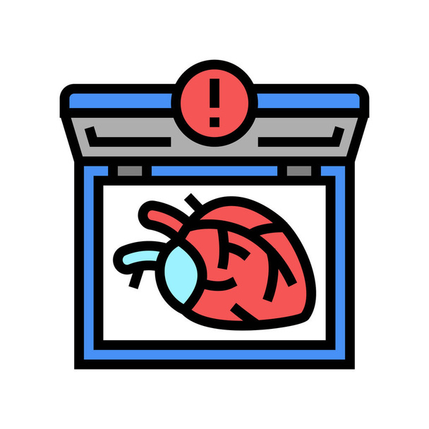 tráfico de órganos crimen color icono vector ilustración - Vector, imagen