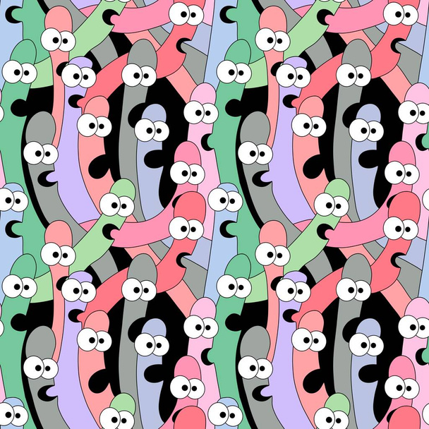 Kids seamless worms pattern for fabrics and textiles and packaging and linens and gifts and cards and hobbies - Valokuva, kuva